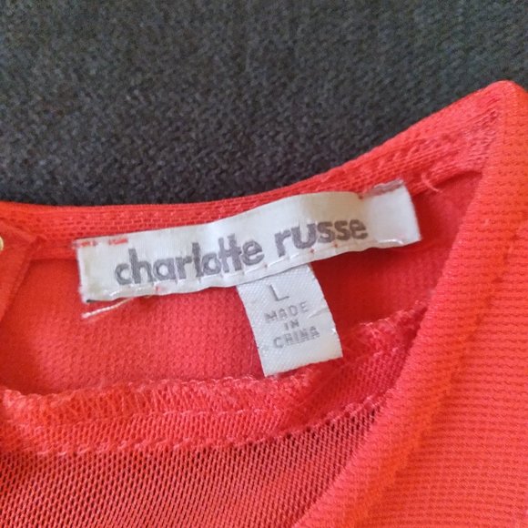 Charlotte Russe Pink Dress With Mesh - Picture 5 of 6